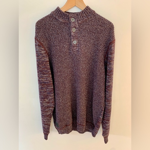 NWT Point Zero Black Label Men’s 1/4 Zip with buttons Knit Sweater, Size XL. - Picture 4 of 5